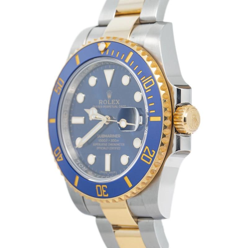 Rolex Submariner 116613LB 18K Yellow TwoTone Sunburst Blue Dial Men's Watch 40MM - 2