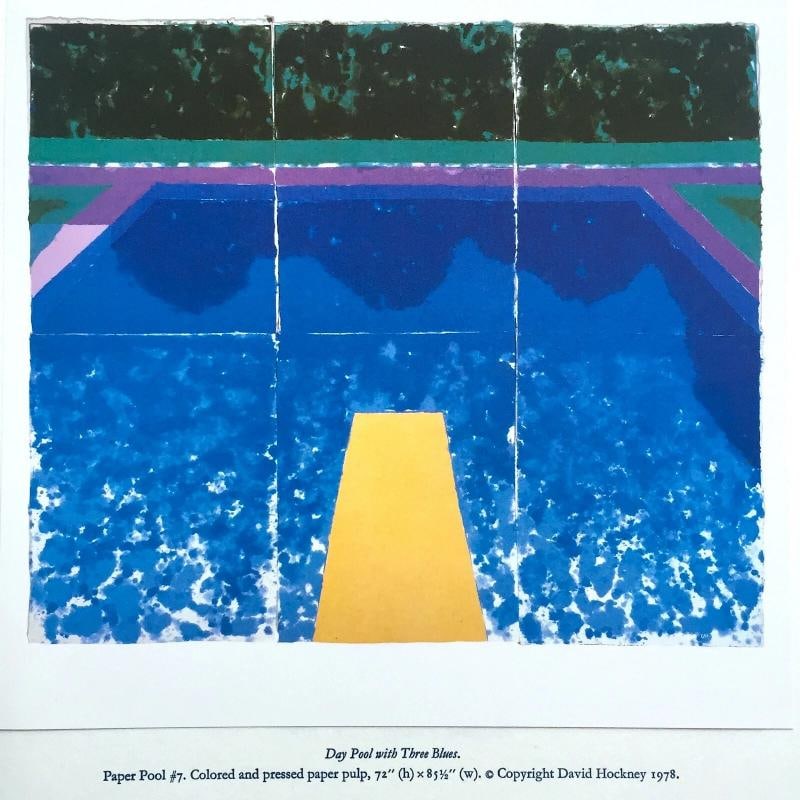 DAVID HOCKNEY RARE 1978 ICONIC TYLER GRAPHICS LITHOGRAPH PRINT "PAPER POOL # 7" - 11