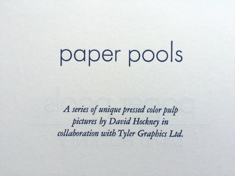 DAVID HOCKNEY RARE 1978 ICONIC TYLER GRAPHICS LITHOGRAPH PRINT "PAPER POOL # 7" - 4