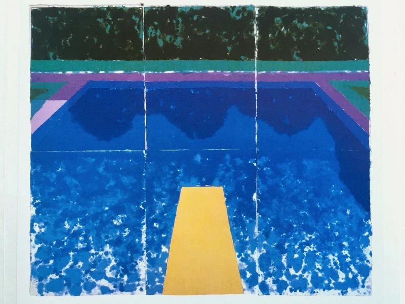 DAVID HOCKNEY RARE 1978 ICONIC TYLER GRAPHICS LITHOGRAPH PRINT "PAPER POOL # 7" - 6