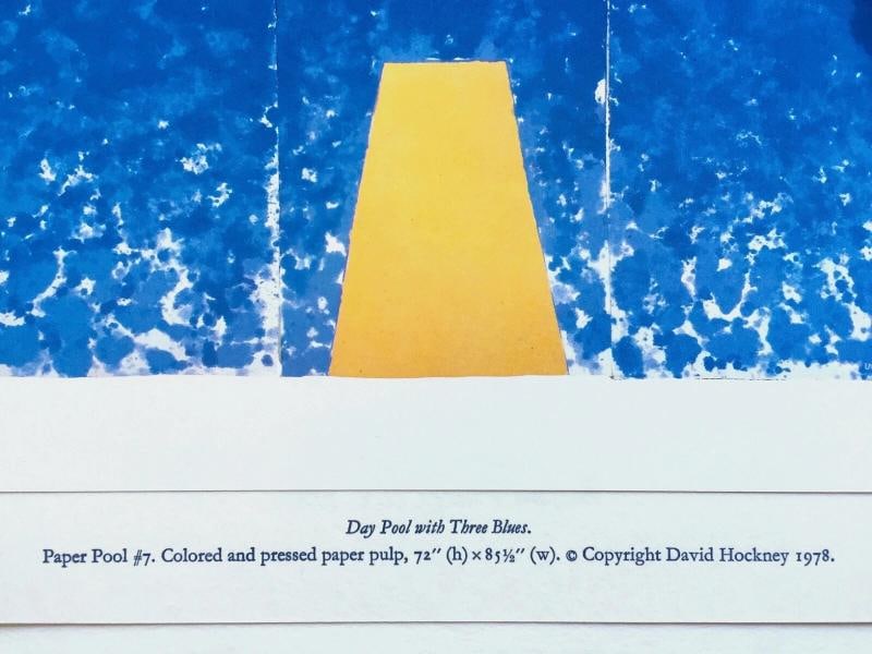DAVID HOCKNEY RARE 1978 ICONIC TYLER GRAPHICS LITHOGRAPH PRINT "PAPER POOL # 7" - 7