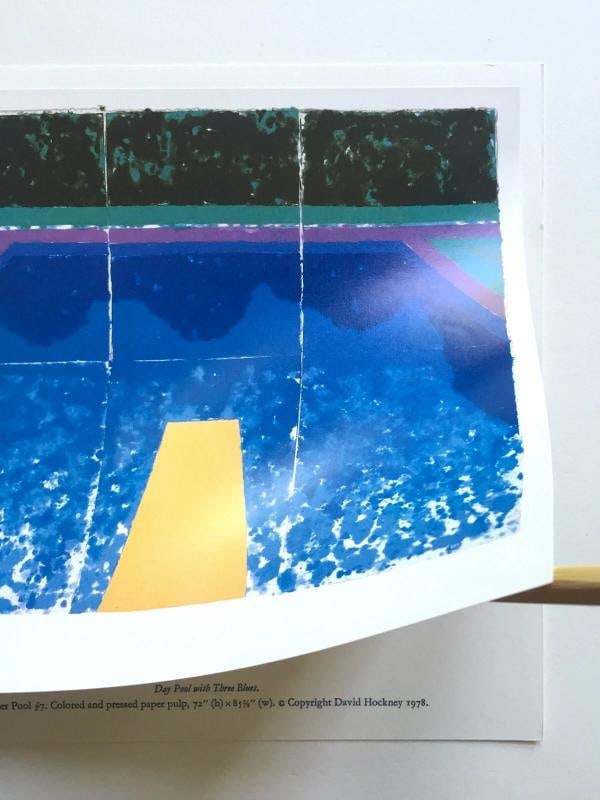 DAVID HOCKNEY RARE 1978 ICONIC TYLER GRAPHICS LITHOGRAPH PRINT "PAPER POOL # 7" - 8