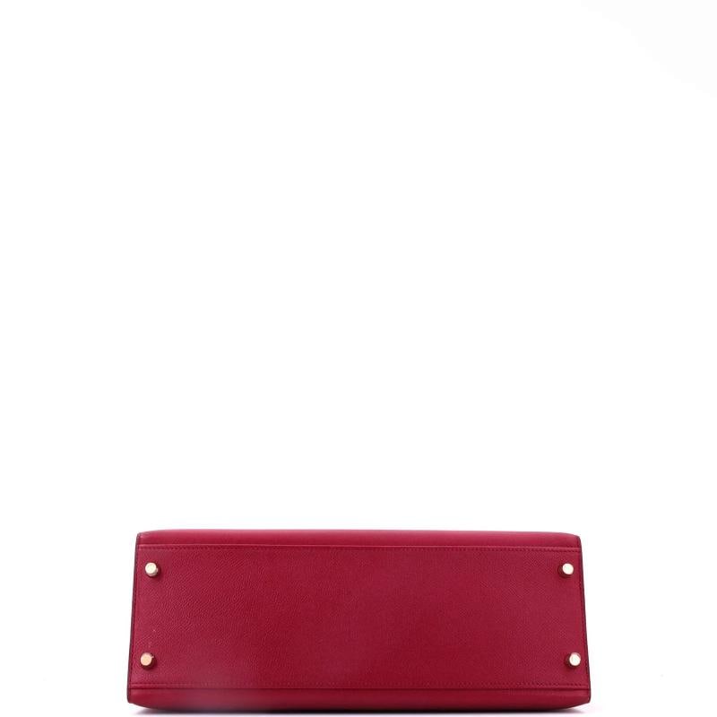 Hermes Kelly Handbag Red Epsom with Gold Hardware 32 - 4