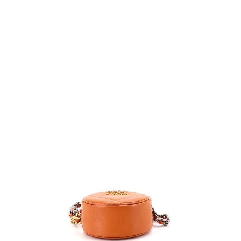 Chanel 19 Round Clutch with Chain Quilted Leather - 4