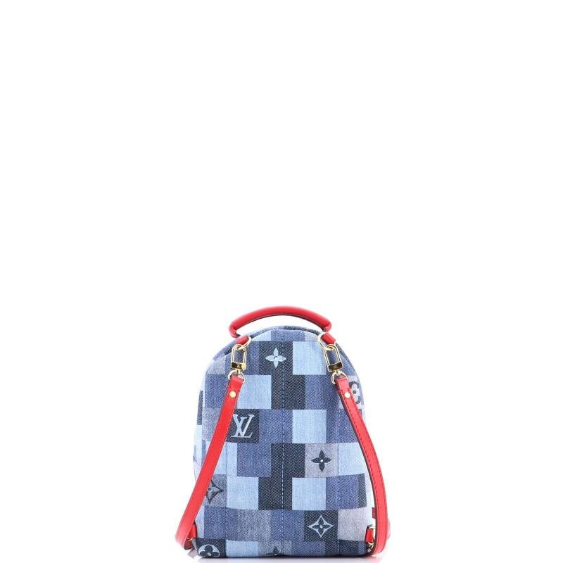 Louis Vuitton Palm Springs Backpack Damier and Monogram Patchwork Denim Mini - 2