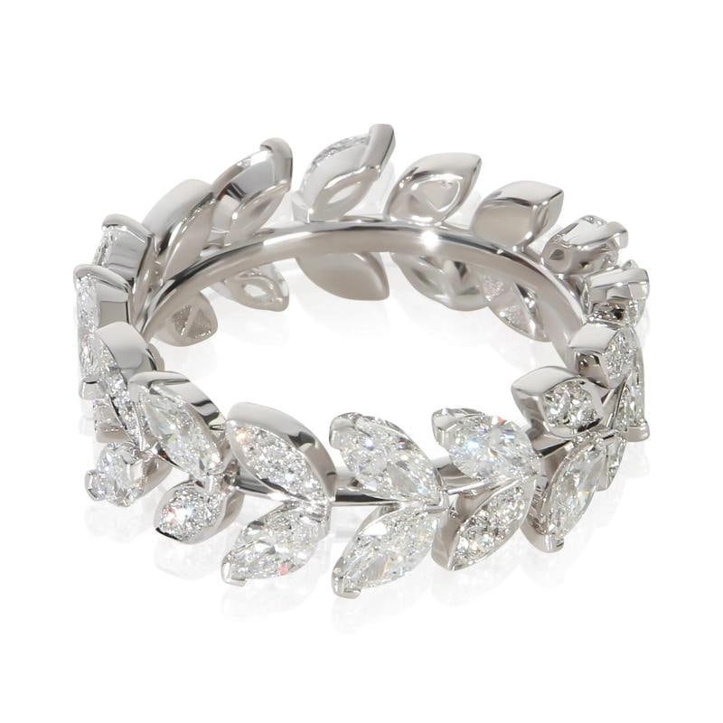 Tiffany & Co. Platinum Diamond Victoria Vine Ring - 3
