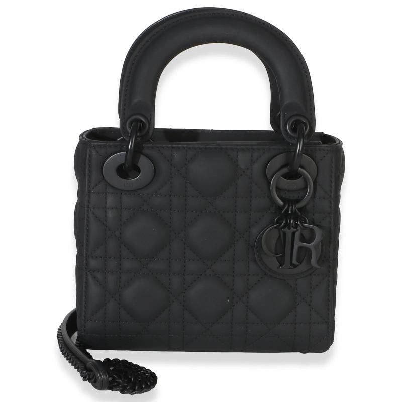Christian Dior Black Ultra Matte Supple Cannage Calfskin Mini Lady Dior: Condition: Pre-owned - Good,Dimensions: 6.5 x 5.5 x 3,Handbag Accessories: Dustbag,Bag Width: 6.5 in,Bag Depth: 3 in,Bag Height: 5.5 in,Department: Unisex,Style: Crossbody Bag;Evening Bag;Shoulder