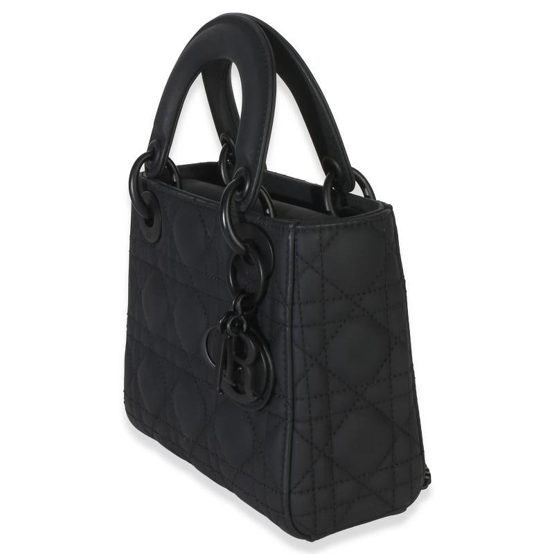 Christian Dior Black Ultra Matte Supple Cannage Calfskin Mini Lady Dior - 3
