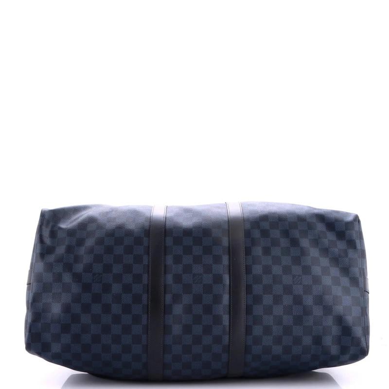 Louis Vuitton Keepall Bandouliere Bag Damier Cobalt 55 - 4