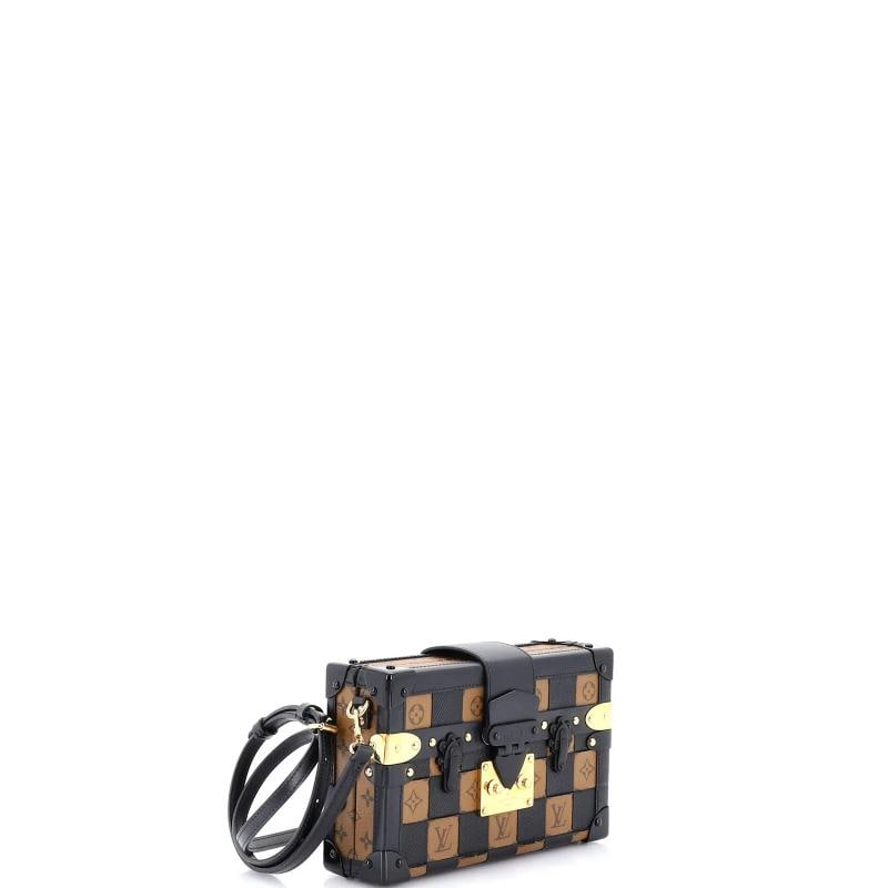 Louis Vuitton Petite Malle Handbag Damier Tressage Monogram Canvas and Leather - 2