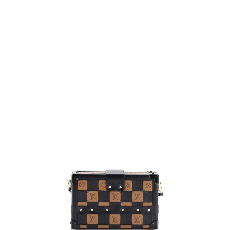 Louis Vuitton Petite Malle Handbag Damier Tressage Monogram Canvas and Leather - 3