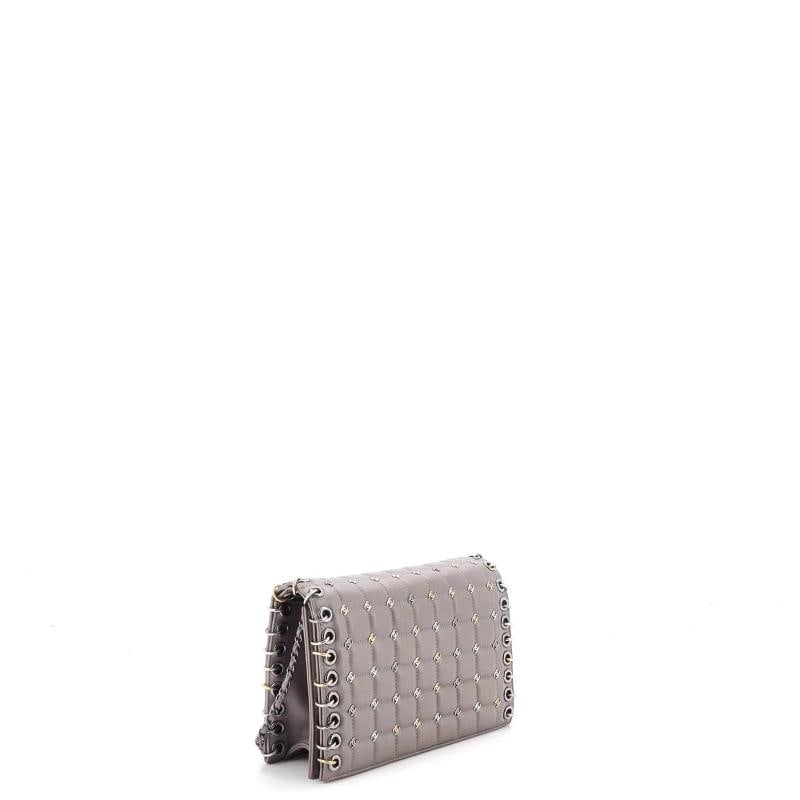 Chanel Piercing Chain Flap Bag CC Studded Quilted Lambskin Small - 2