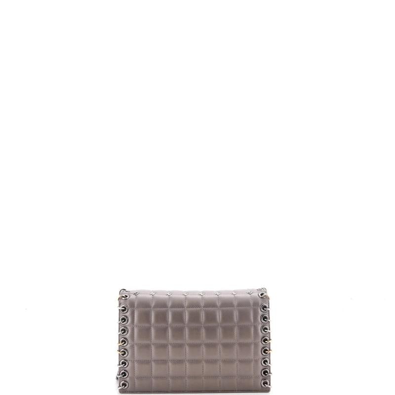 Chanel Piercing Chain Flap Bag CC Studded Quilted Lambskin Small - 3