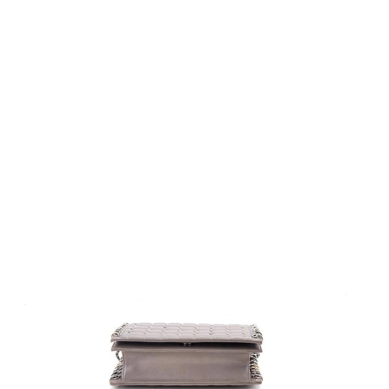 Chanel Piercing Chain Flap Bag CC Studded Quilted Lambskin Small - 4
