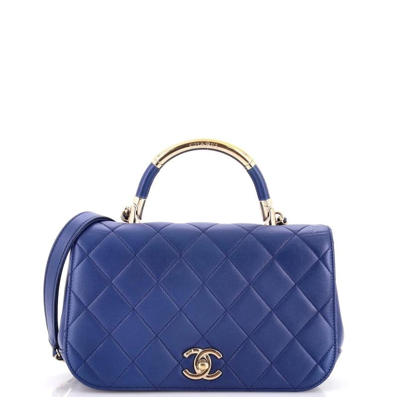 Chanel Carry Chic Flap Bag Quilted Lambskin Medium: Measurements: Handle Drop 3", Height 7.5", Width 9", Depth 3.5", Strap Drop 19" . Condition: Pre-owned - Excellent,Brand: Chanel,Exterior Material: Leather,Style: Shoulder Bags,Exterior Color:
