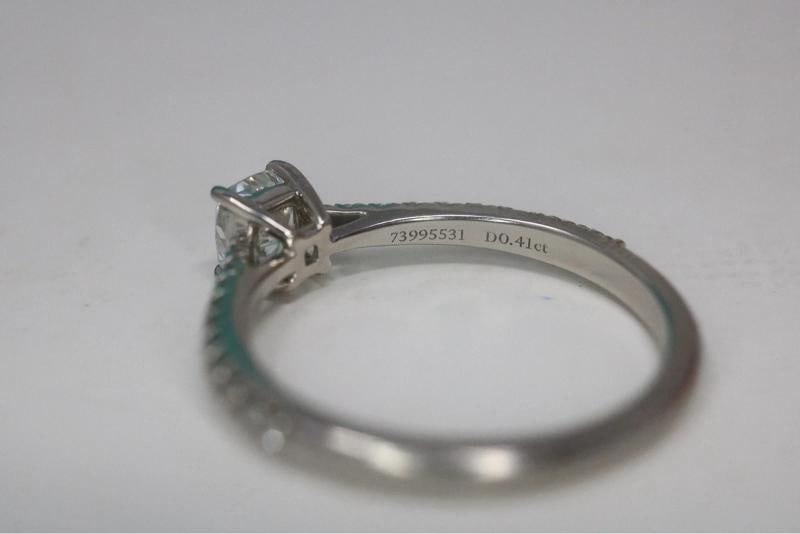 Tiffany & Co Platinum NOVO Cushion Diamond Engagement Ring 0.57ct - 8
