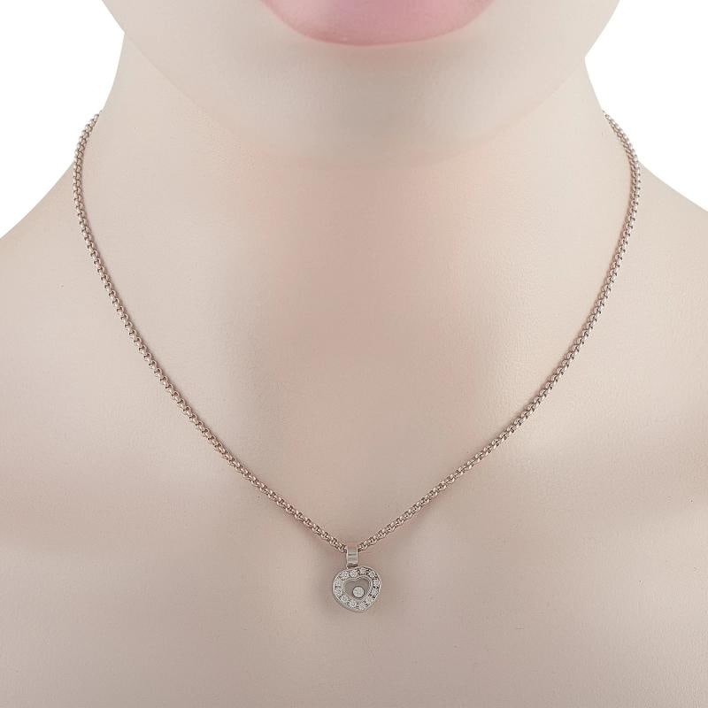 Chopard Happy Diamonds 18K White Gold Diamond Pendant Necklace - 2