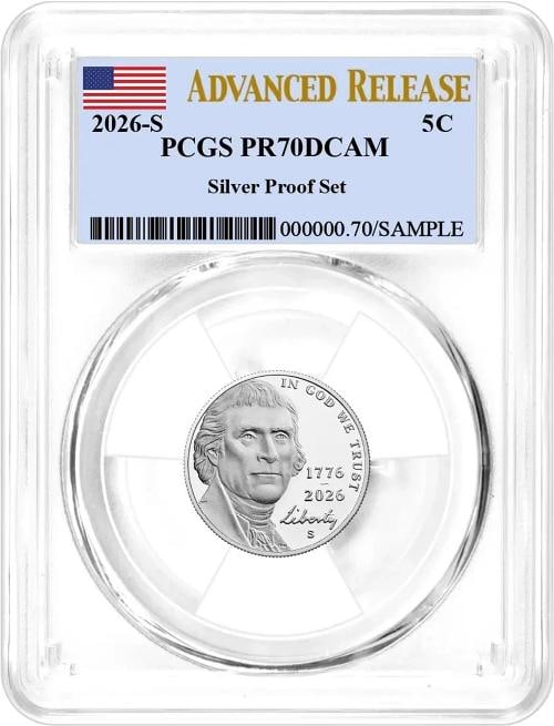 2026 S Silver Proof 10-Coin Set PCGS PR70 DCAM Advanced Release Flag Label - 18