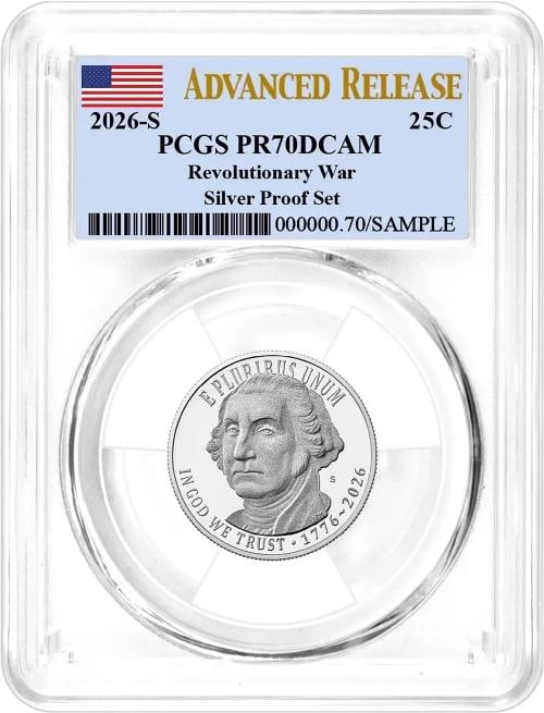 2026 S Silver Proof 10-Coin Set PCGS PR70 DCAM Advanced Release Flag Label - 8