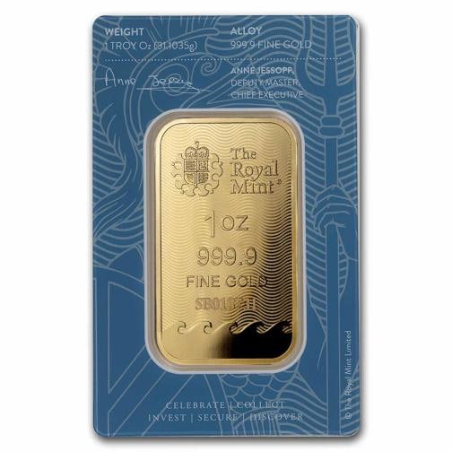 1 oz Gold Bar - The Royal Mint Britannia (In Assay) - 2