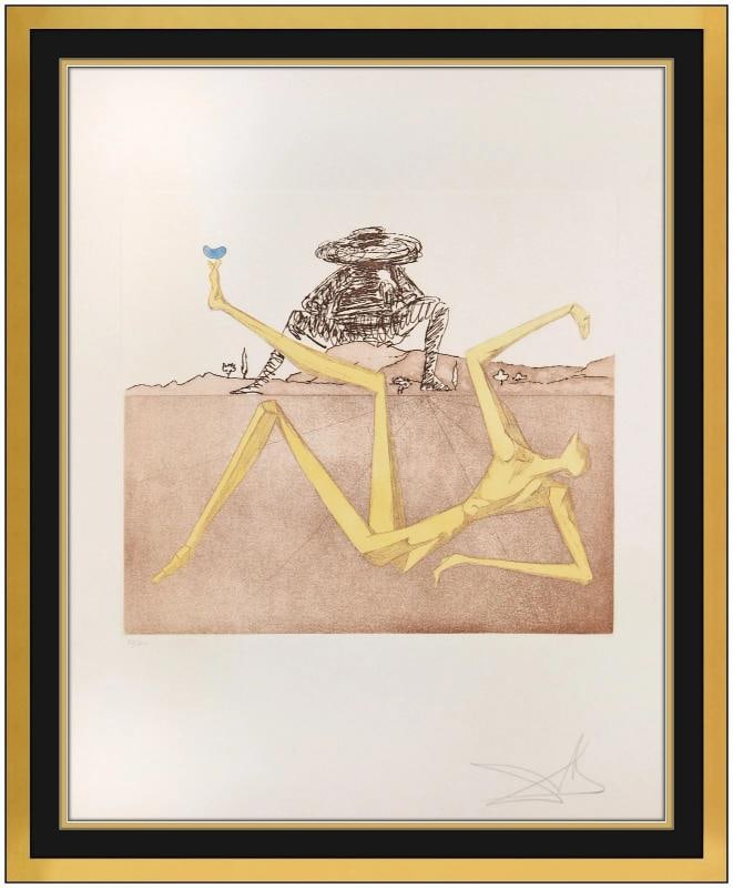 Salvador Dali Original Etching Aquatint The Heart of Madness Signed Framed Art: measuring approximately 30¢â‚¬ x 22 ‚¼¢â‚¬ (archival matted to 27¢â‚¬ x 21¢â‚¬)
