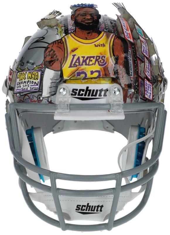 Lebron James Signed Charles Fazzino Pop Art Ohio Helmet UDA Upper Deck Fanatics - 2