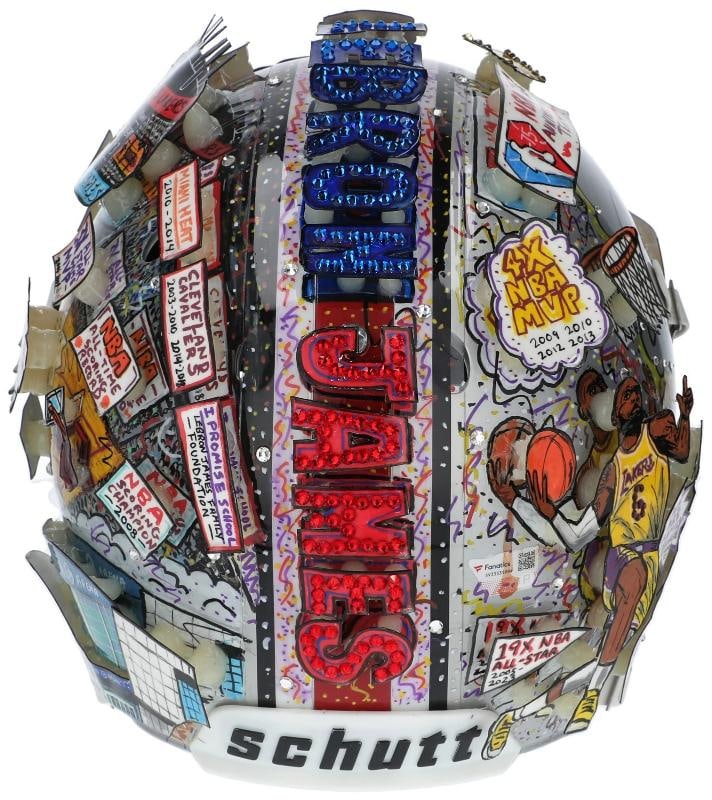 Lebron James Signed Charles Fazzino Pop Art Ohio Helmet UDA Upper Deck Fanatics - 4