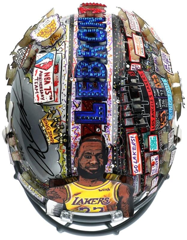 Lebron James Signed Charles Fazzino Pop Art Ohio Helmet UDA Upper Deck Fanatics - 5