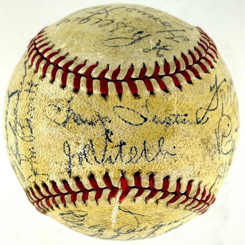 Honus Wagner 1945 Pittsburgh Pirates Team Signed National League Baseball BAS - 2