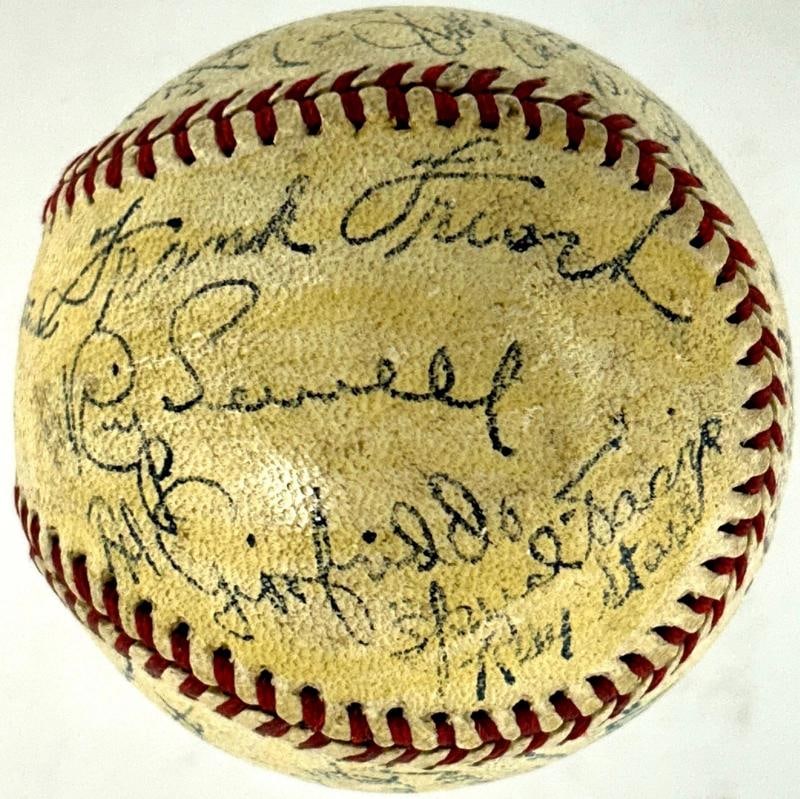 Honus Wagner 1945 Pittsburgh Pirates Team Signed National League Baseball BAS - 3