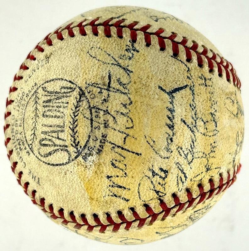 Honus Wagner 1945 Pittsburgh Pirates Team Signed National League Baseball BAS - 4