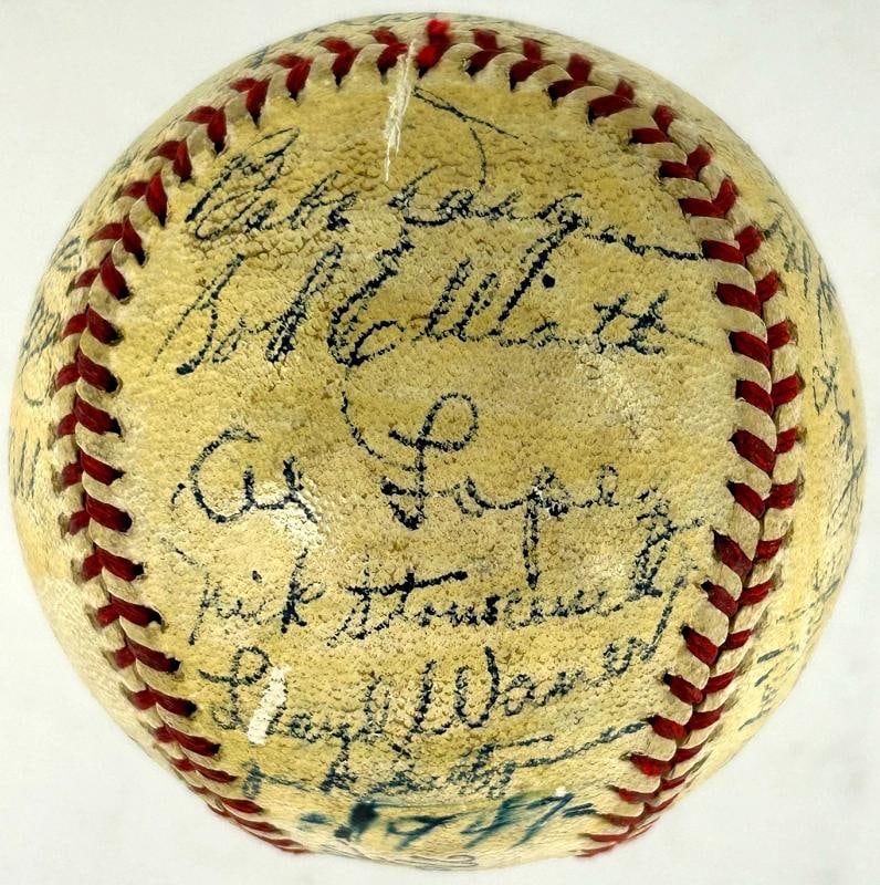 Honus Wagner 1945 Pittsburgh Pirates Team Signed National League Baseball BAS - 5