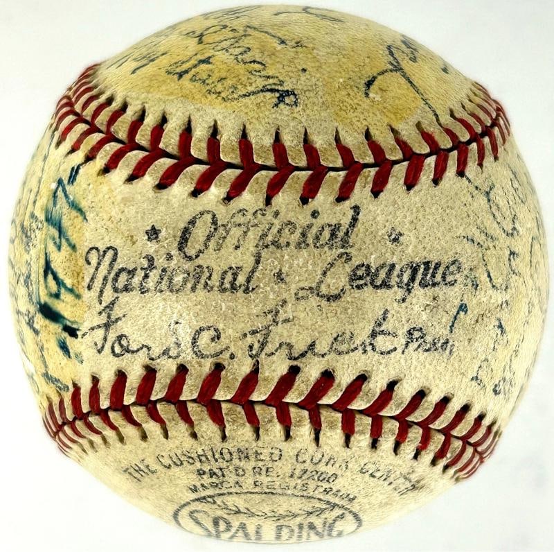 Honus Wagner 1945 Pittsburgh Pirates Team Signed National League Baseball BAS - 6