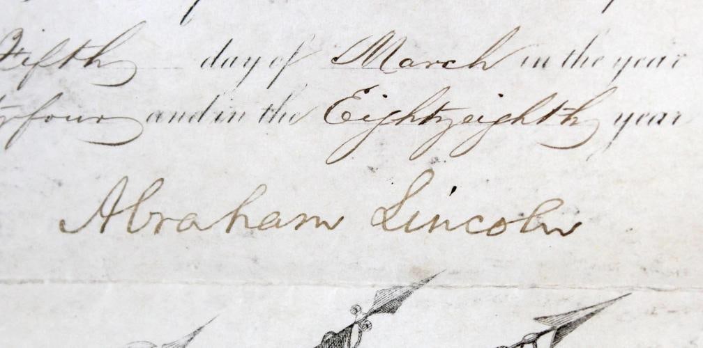 Abraham Lincoln Signed & Framed 15.75x19.75 1864 Military Appointment BAS LOA - 2