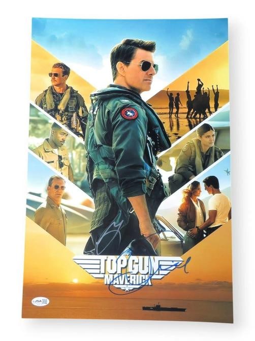 Tom Cruise Glenn Powell Signed Autographed 12X18 Photo Top Gun: Maverick JSA (1 of 4)