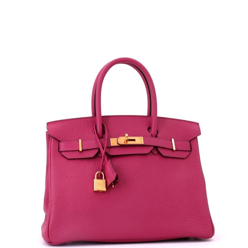Hermes Birkin Handbag Pink Fjord with Gold Hardware 30 - 2
