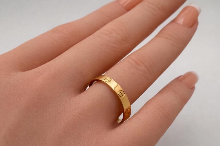 CARTIER Love Ring 18k Yellow Gold 3.6MM Size 8.5 / 59 - 7