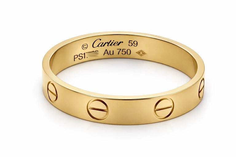 CARTIER Love Ring 18k Yellow Gold 3.6MM Size 8.5 / 59 - 9