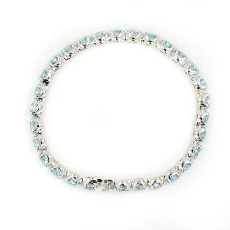 H.Stern Bracelet 25CT Aquamarine Stones 18K White Gold 17.7Gr Womens 7.5'' SALE - 2