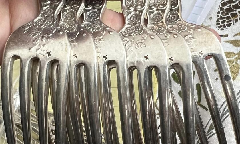 12 Gorham Sterling Silver Buttercup 1908 True Dinner Forks 7 1/2" - 6