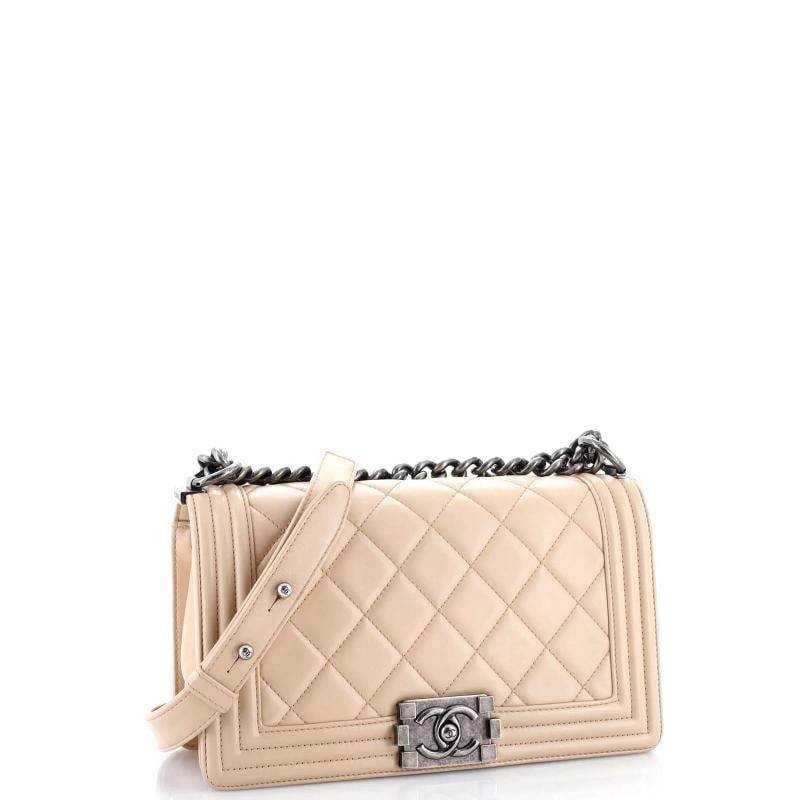 Chanel Boy Flap Bag Quilted Lambskin Old Medium - 2