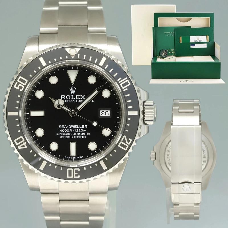 2017 MINT PAPERS Rolex Sea-Dweller 116600 Steel 40mm Black Ceramic Dive Watch: Condition: Pre-owned - Excellent,Brand: Rolex,Department: Unisex Adults,Type: Wristwatch,Model: Sea-Dweller,Reference Number: 116600,With Original Box/Packaging: Yes,With Papers: Original,Customized: