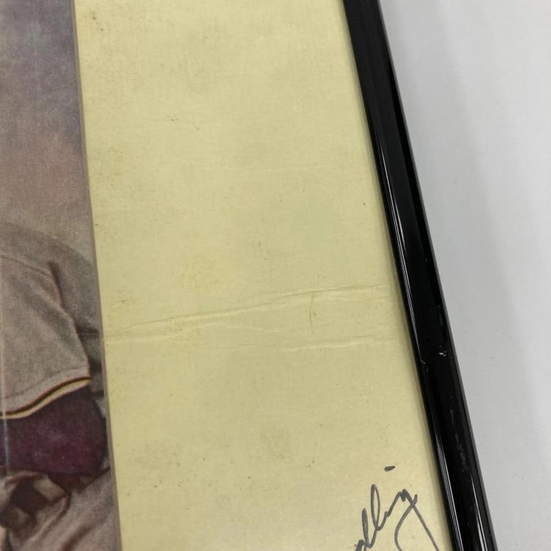 Mickey Mantle Joe Dimaggio HOF Multi Signed Norman Rockwell Photo Beckett COA - 11