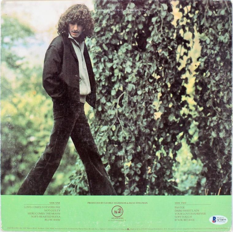 George Harrison Authentic Signed x2 Self Titled Album Cover W/ Vinyl BAS #A71977 - 4