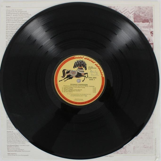 George Harrison Authentic Signed x2 Self Titled Album Cover W/ Vinyl BAS #A71977 - 5