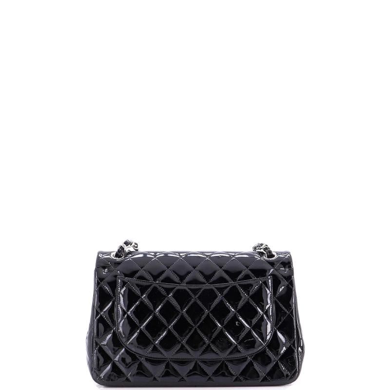 Chanel Classic Double Flap Bag Quilted Patent Jumbo - 3