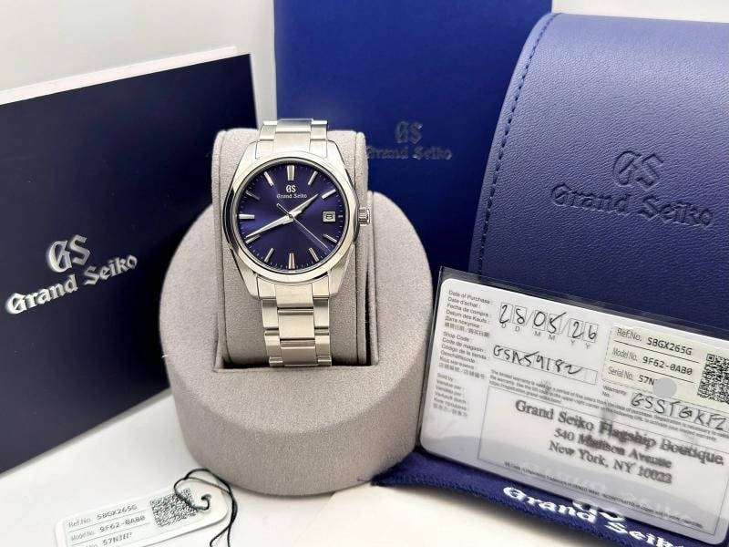 2026 NEW Grand Seiko Heritage Collection SBGX265 37mm Blue Dial Steel Box Paper (1 of 13)
