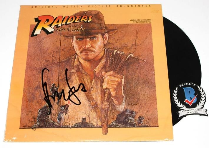 HARRISON FORD SIGNED RAIDERS OF THE LOST ARK MOVIE SOUNDTRACK VINYL BECKETT COA: Industry: Movies,Movie: Raiders of the Lost Ark,Signed by: Harrison Ford,Signed: Yes,Autograph Authentication: Beckett,Original/Reproduction: Original,Country of Origin: United States