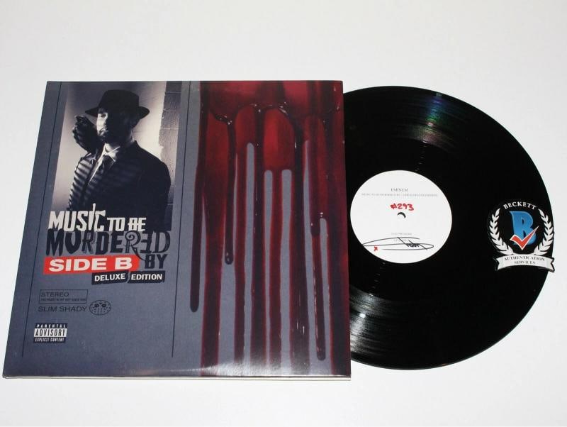 EMINEM SIGNED MUSIC TO BE MURDERED BY TEST PRESSING B VINYL ALBUM BECKETT COA: Original/Reproduction: Original,Autograph Authentication: Beckett,Industry: Music,Country of Origin: United States