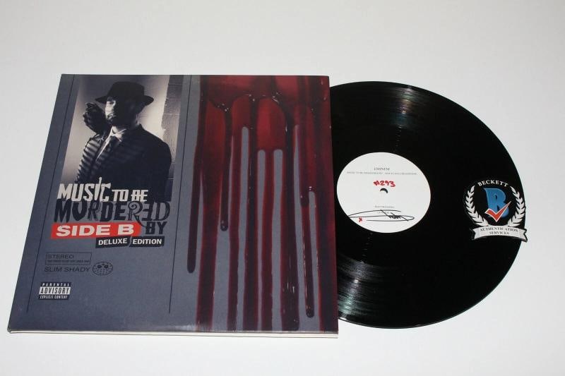 EMINEM SIGNED MUSIC TO BE MURDERED BY TEST PRESSING B VINYL ALBUM BECKETT COA - 3